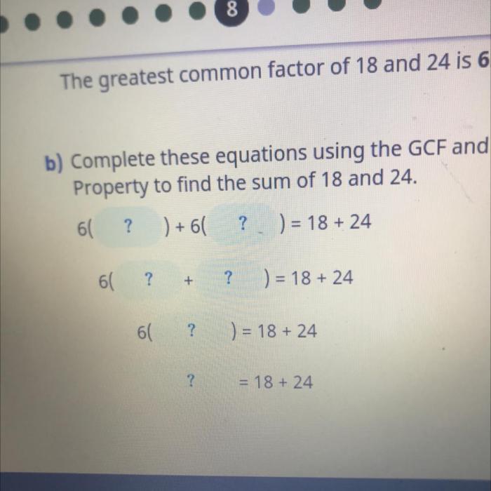 Gcf of 28 and 24 distributive property