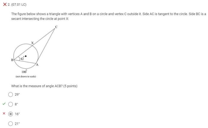 Tangent angle arc circles geometry theorems