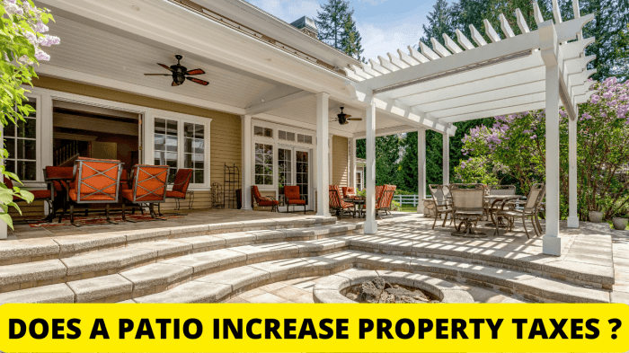 Does a concrete patio increase property taxes