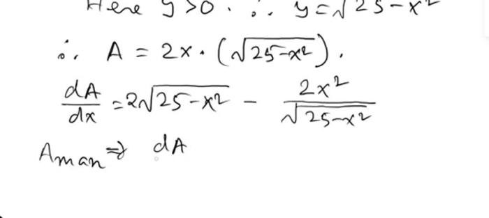 A rectangle is bounded by the x-axis and the semicircle