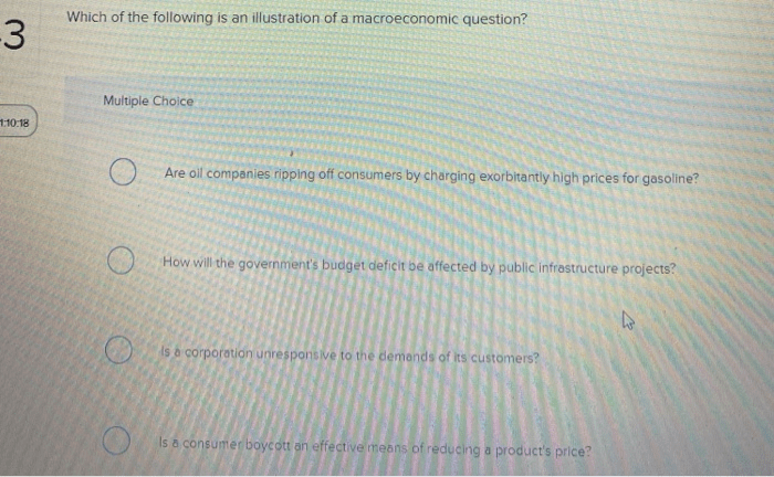 Which is an illustration of a macroeconomic question